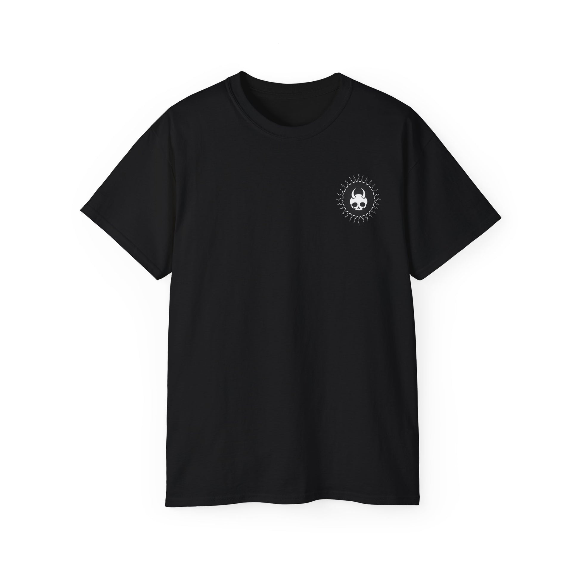 Spook-Rock - Unisex Cotton Tee (Back) - Damned Threads
