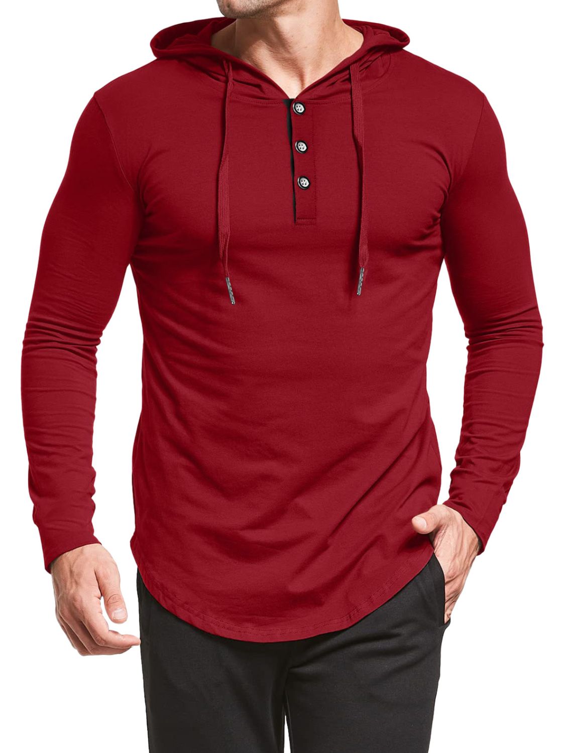 Men's Drawstring Polo Hoodie - Damned Threads