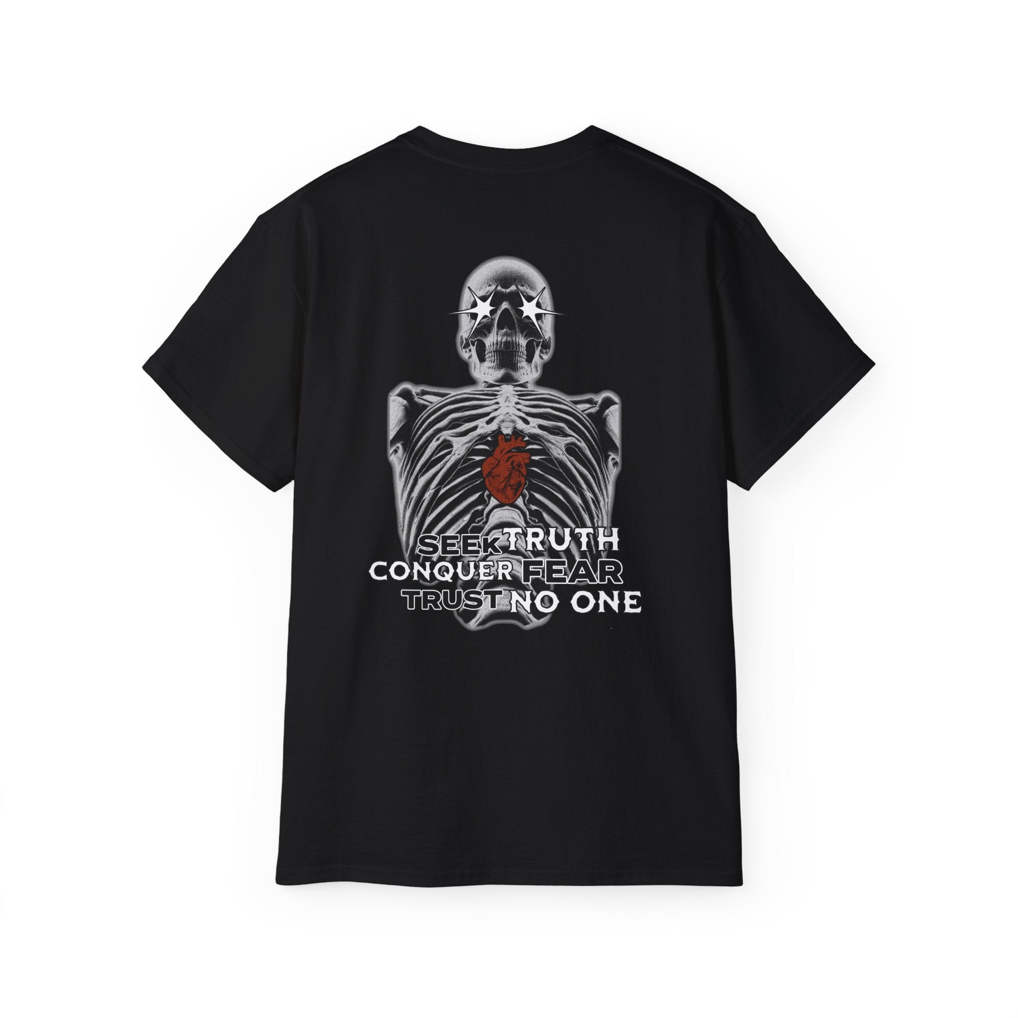 Exposed Heart - Unisex Cotton Tee (Back) - Damned Threads