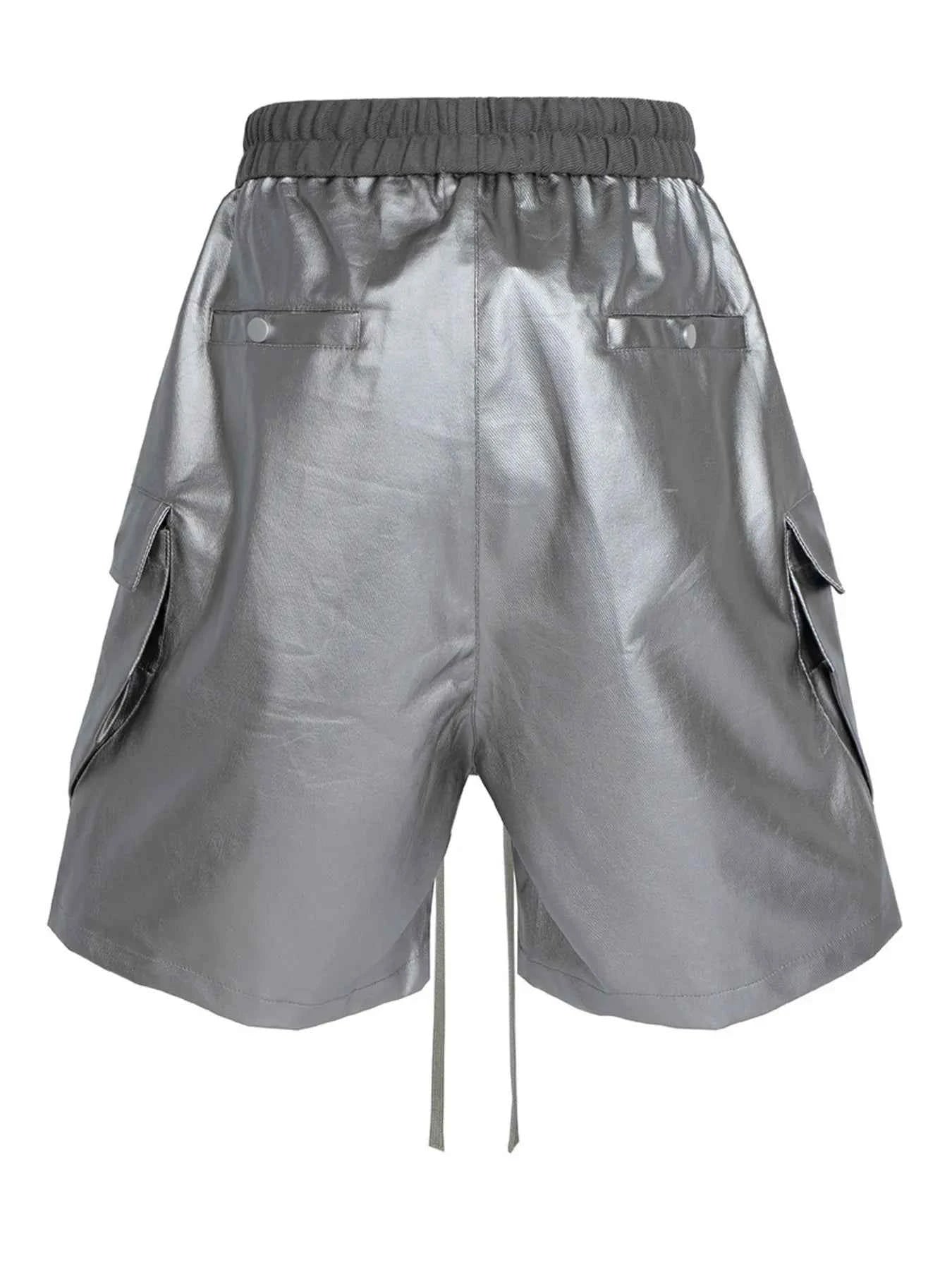 Men's Cargo Style Metallic Zipper Shorts