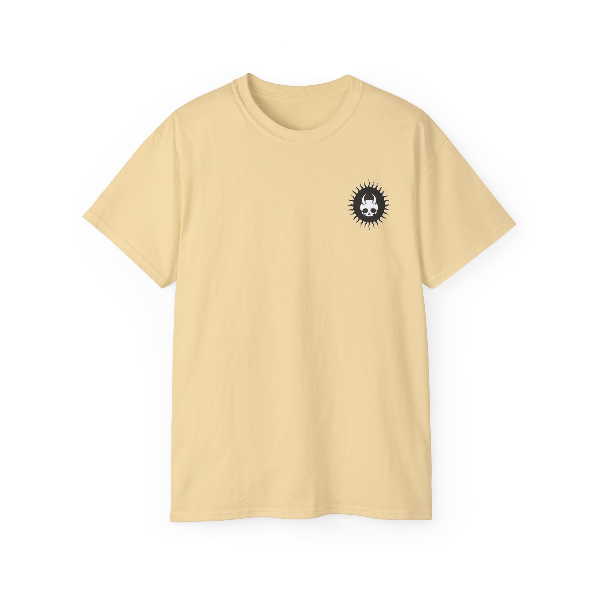 Spook-Rock - Unisex Cotton Tee (Back) - Damned Threads