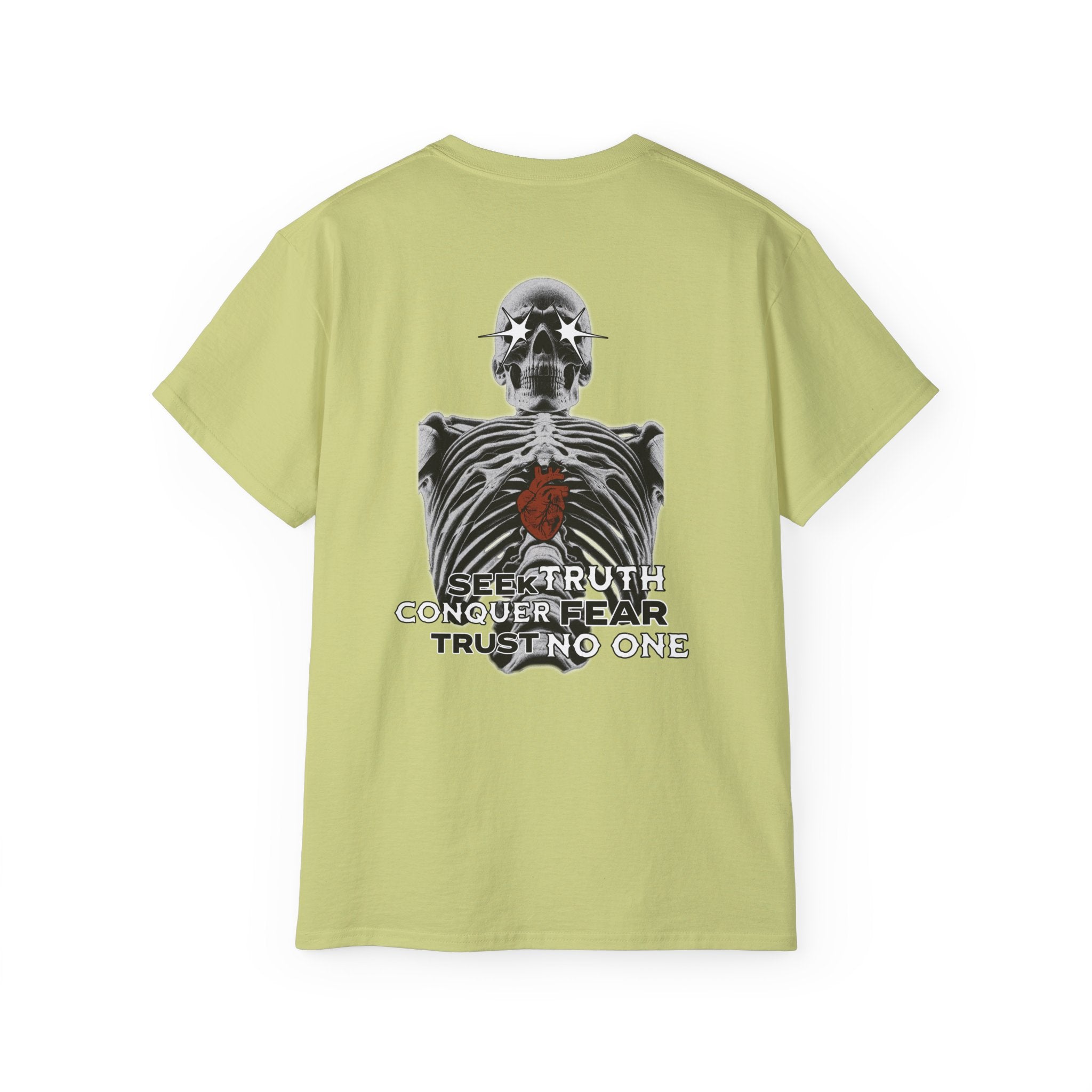 Exposed Heart - Unisex Cotton Tee (Back) - Damned Threads