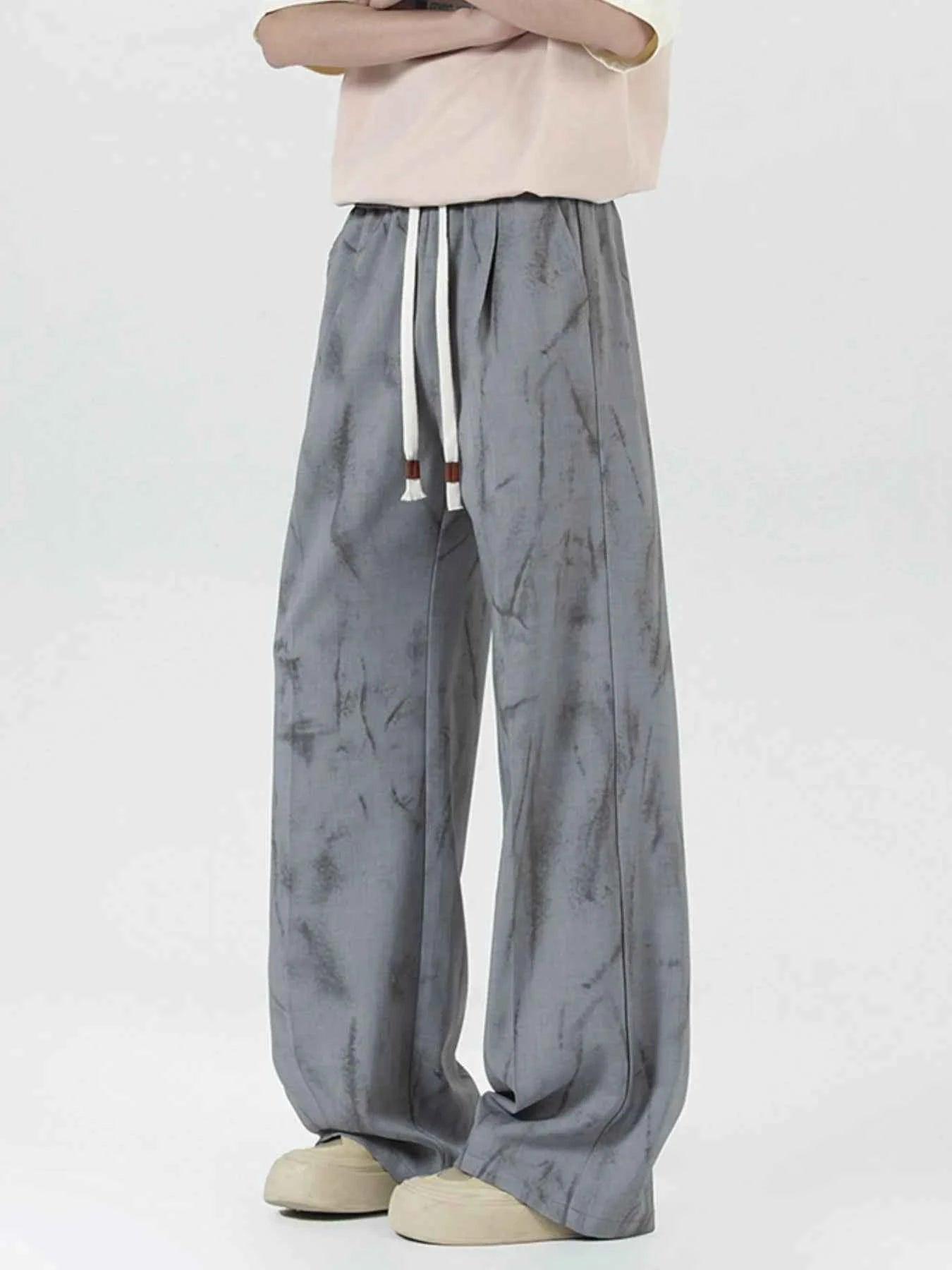 Men's Wide Leg Drawstring Pants