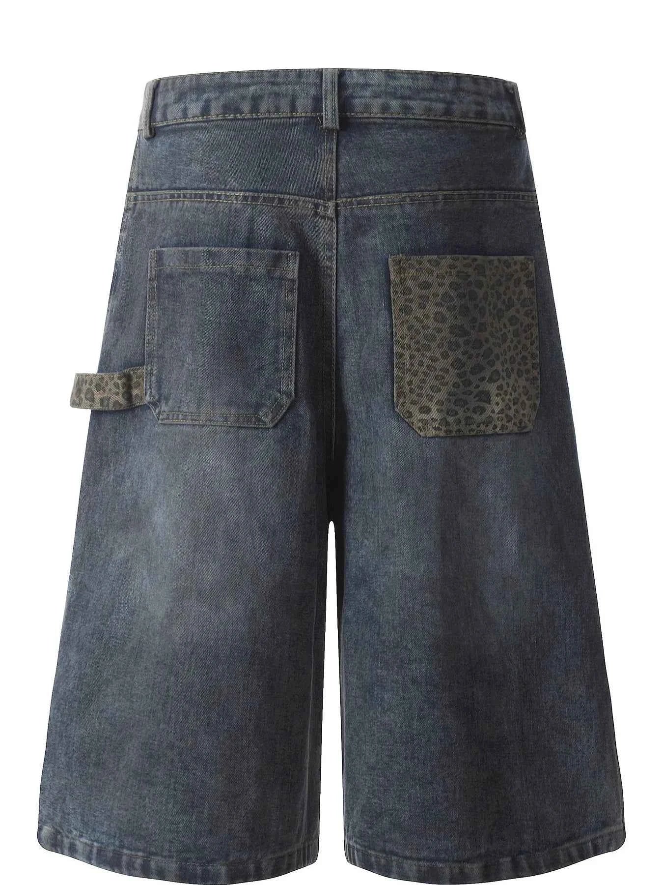 Men's Wide Leg Denim Shorts