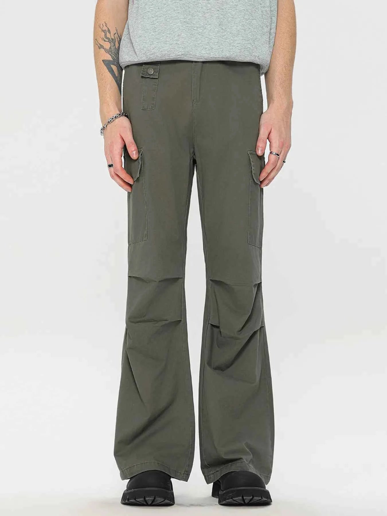 Men's Flare Leg Cargo Pants