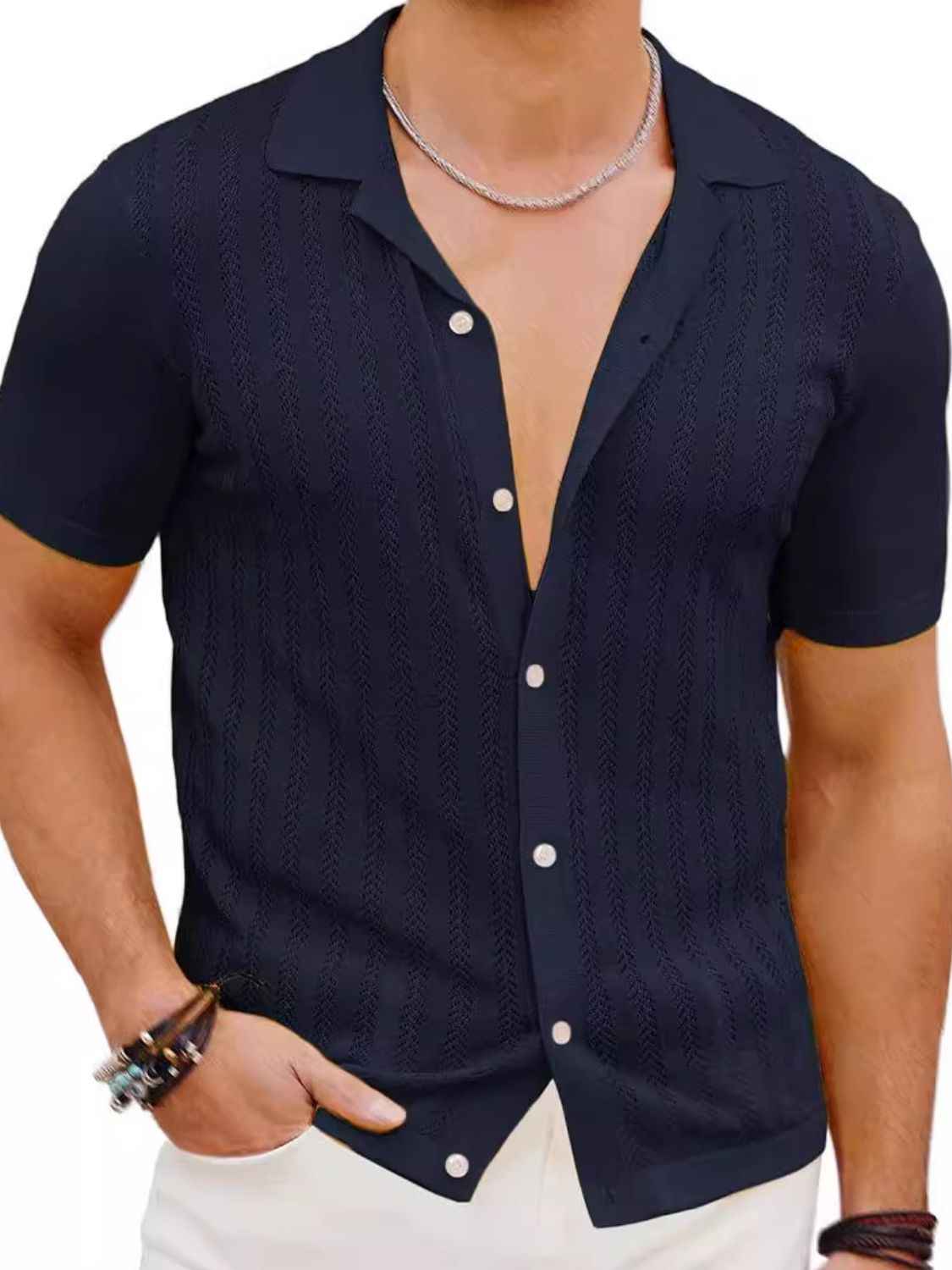 Men's Full Size Button Down Short Sleeve Shirt Plus Size - Damned Threads