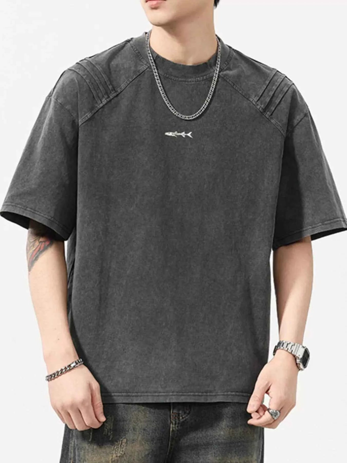 Men's Plus Size Round Neck Short Sleeve T-Shirt