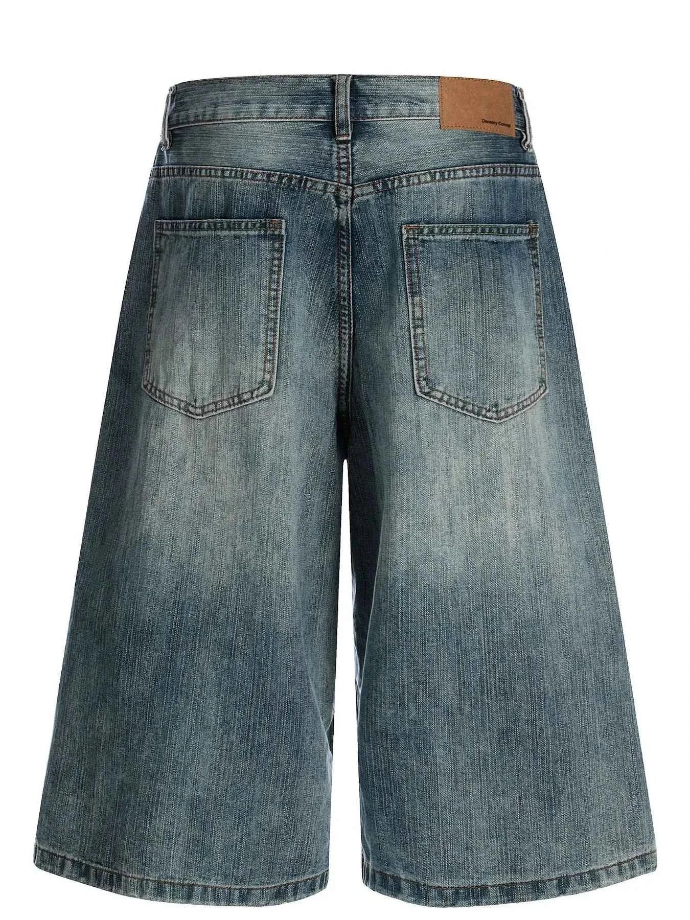 Men's Wide-Leg Denim Shorts