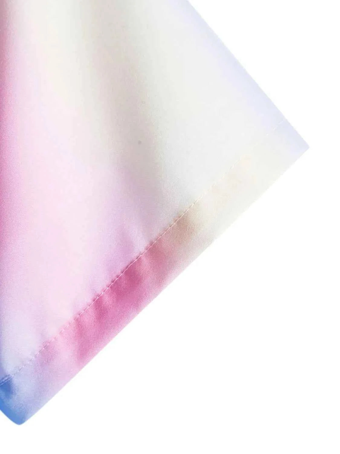 Men's Plus Size Gradient Short Sleeve Button-Down Shirt