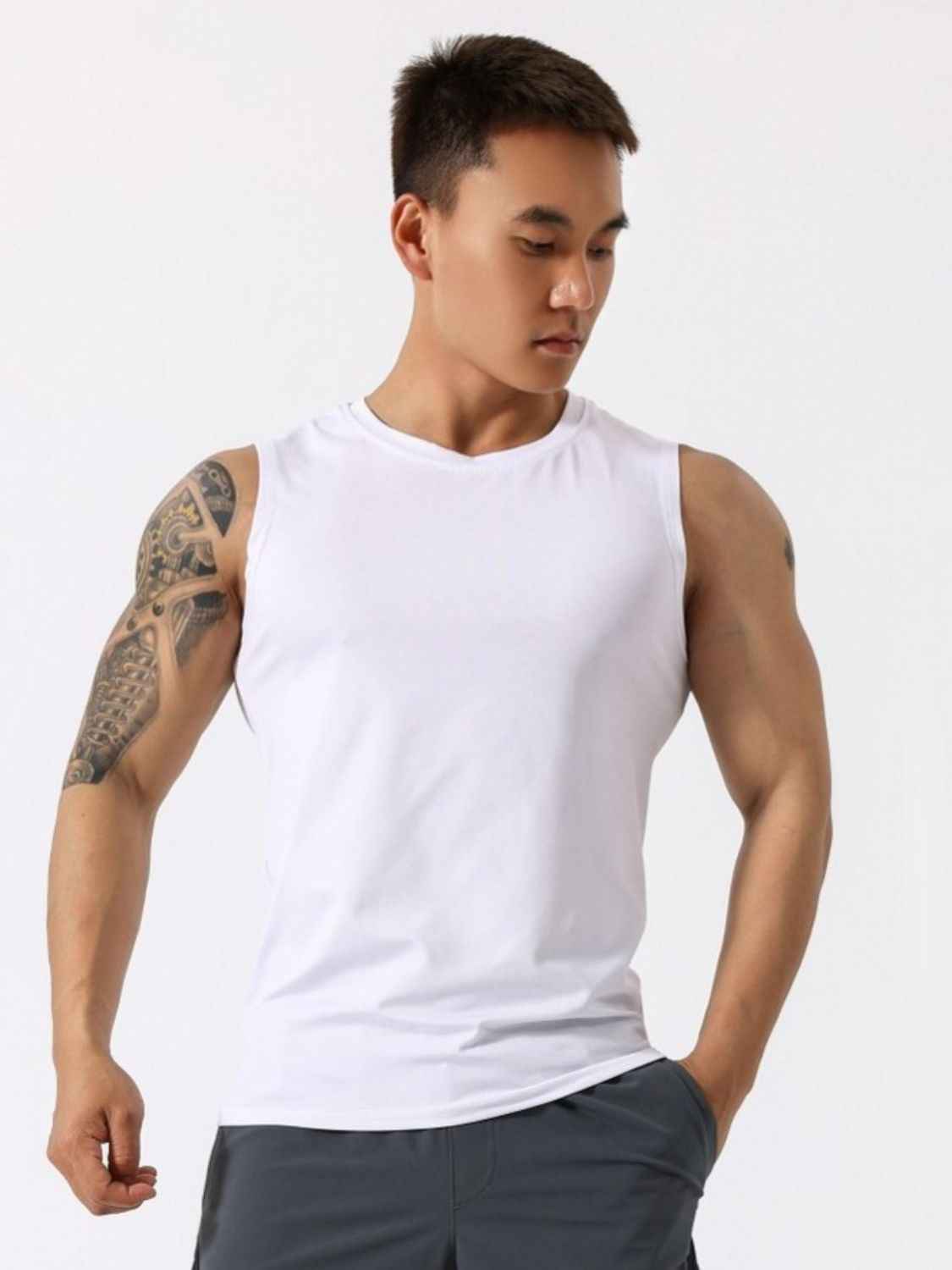 Men's Solid Active Tank - Damned Threads