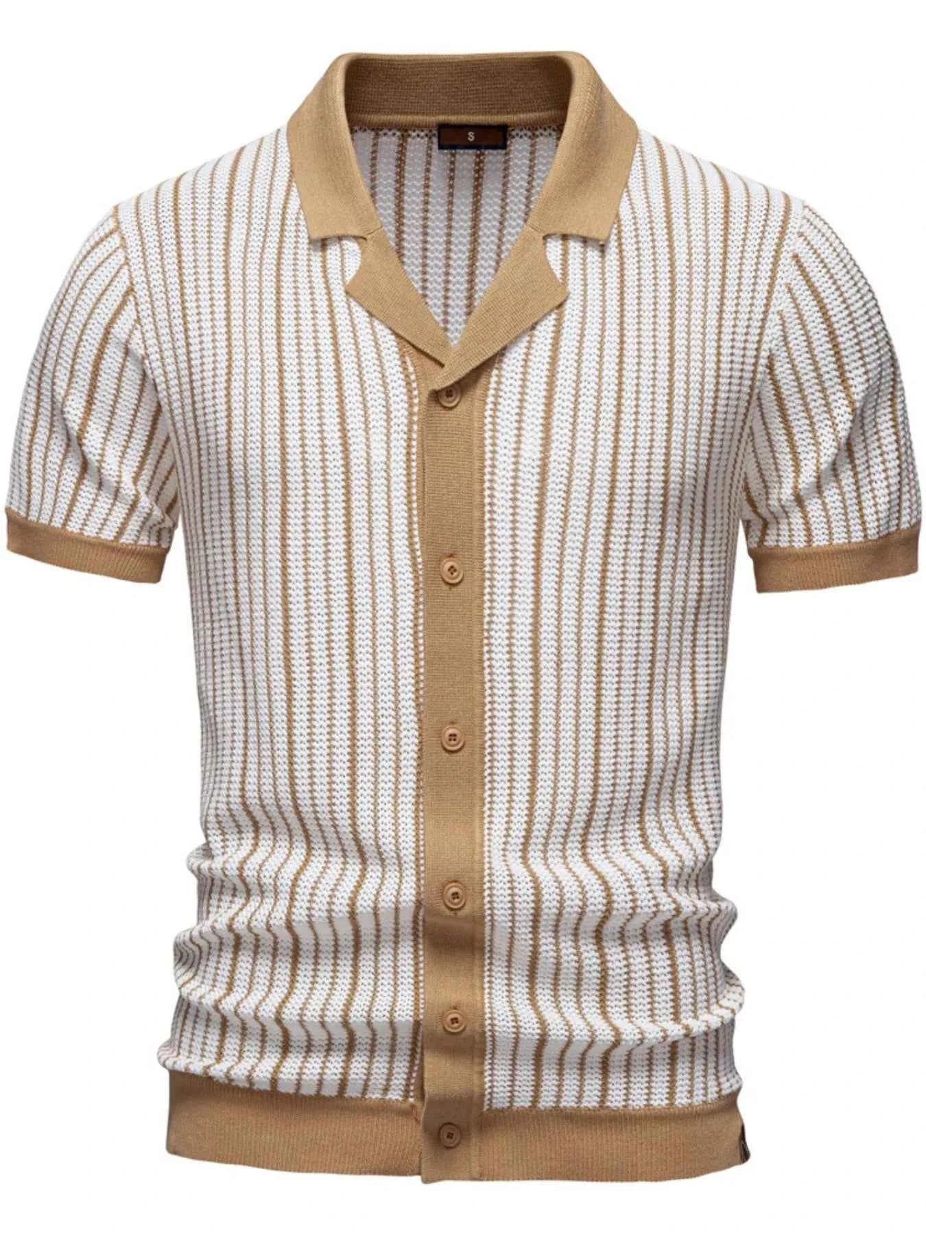 Men's Stripe Button Down Cardigan
