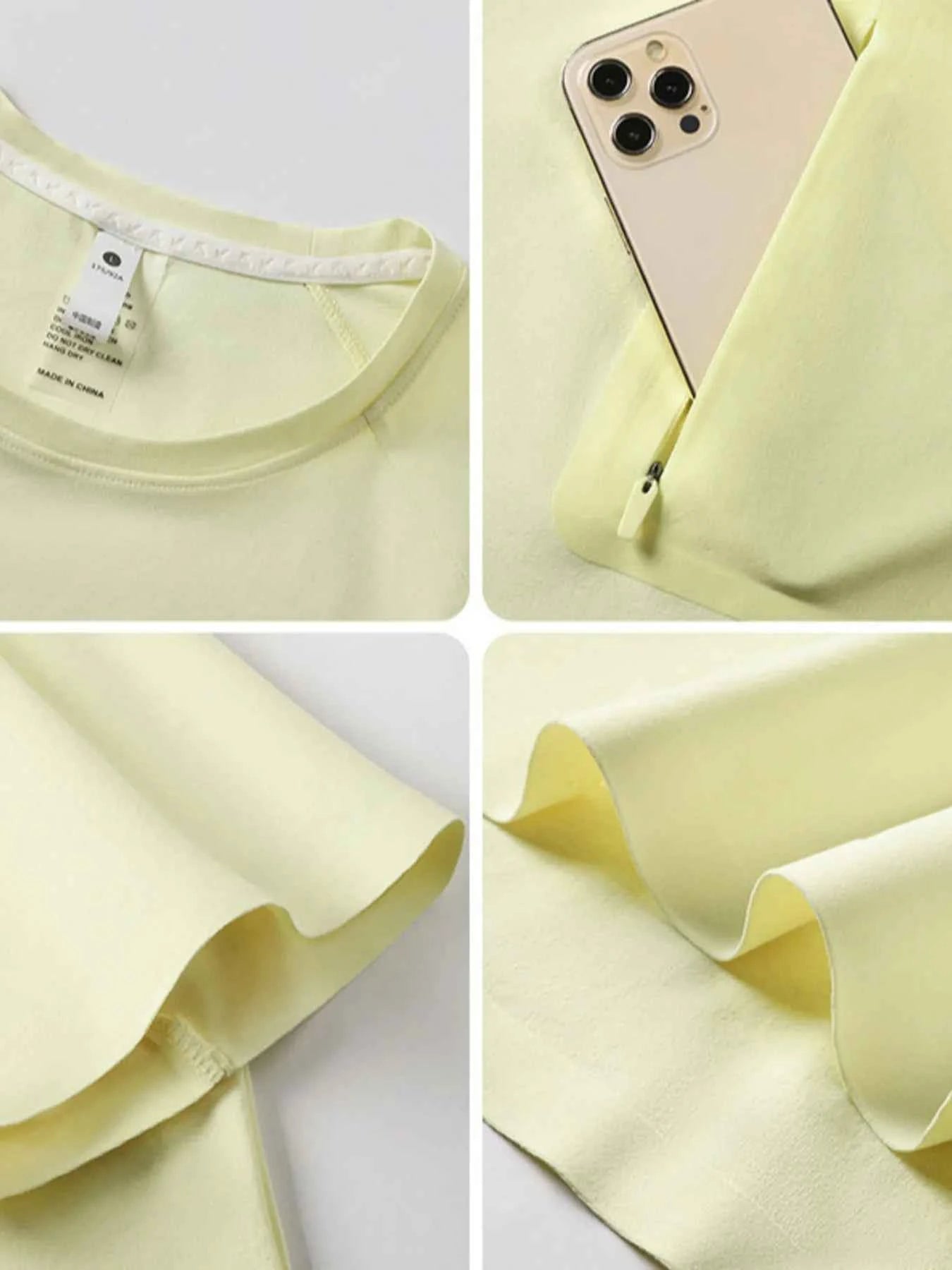 Men's Plus Size Quick-Dry T-Shirt with Zipper Pocket