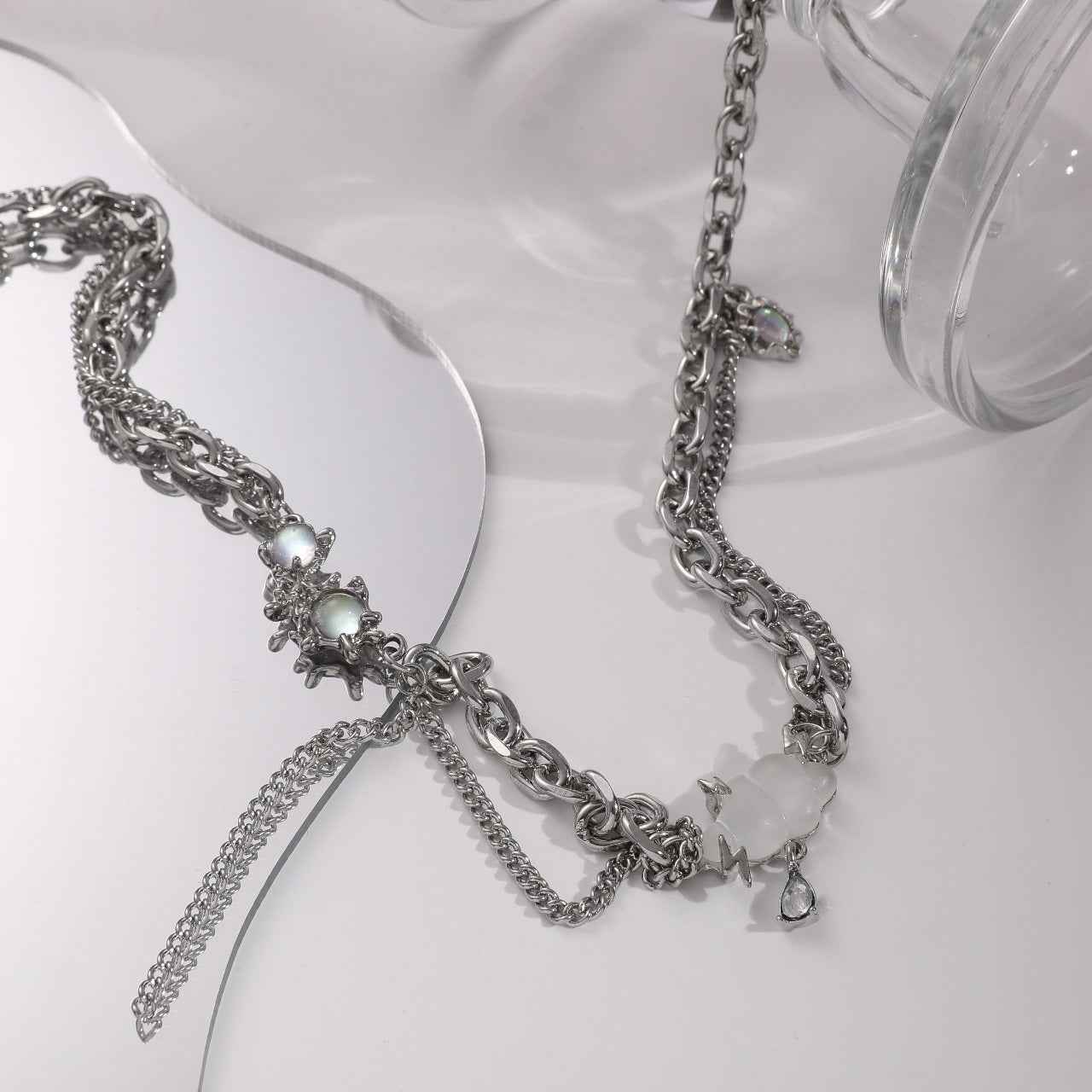 Cloud Pendant W/ Tassel Necklace