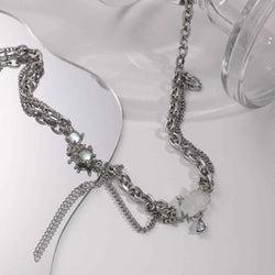 Cloud Pendant W/ Tassel Necklace