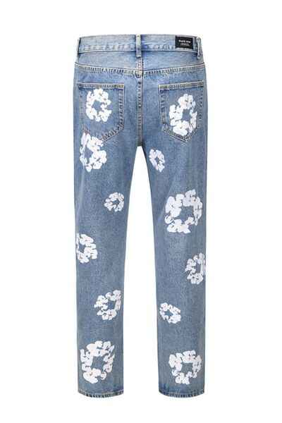 Men's Graphic Straight Leg Jeans - Damned Threads