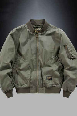 Men's Plus Size Zip Up Baseball Collar Bomber Jacket - Damned Threads
