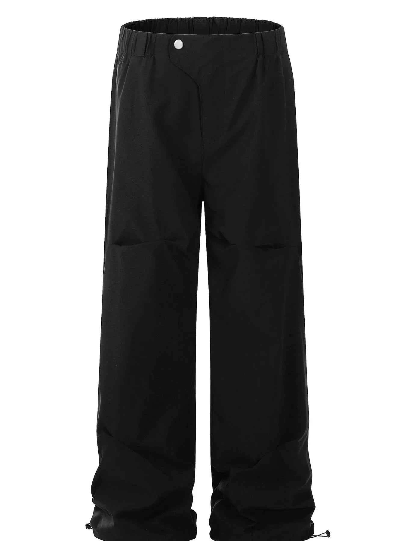 Men's Wide Leg Cargo Pants with Button Detail