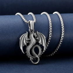 Dragon In Flight Necklace - Damned Threads