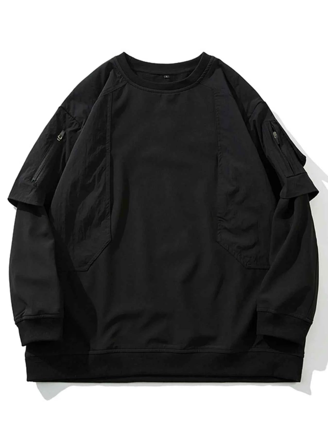 Men's Plus Size Oversized Layered Sleeve Sweatshirt
