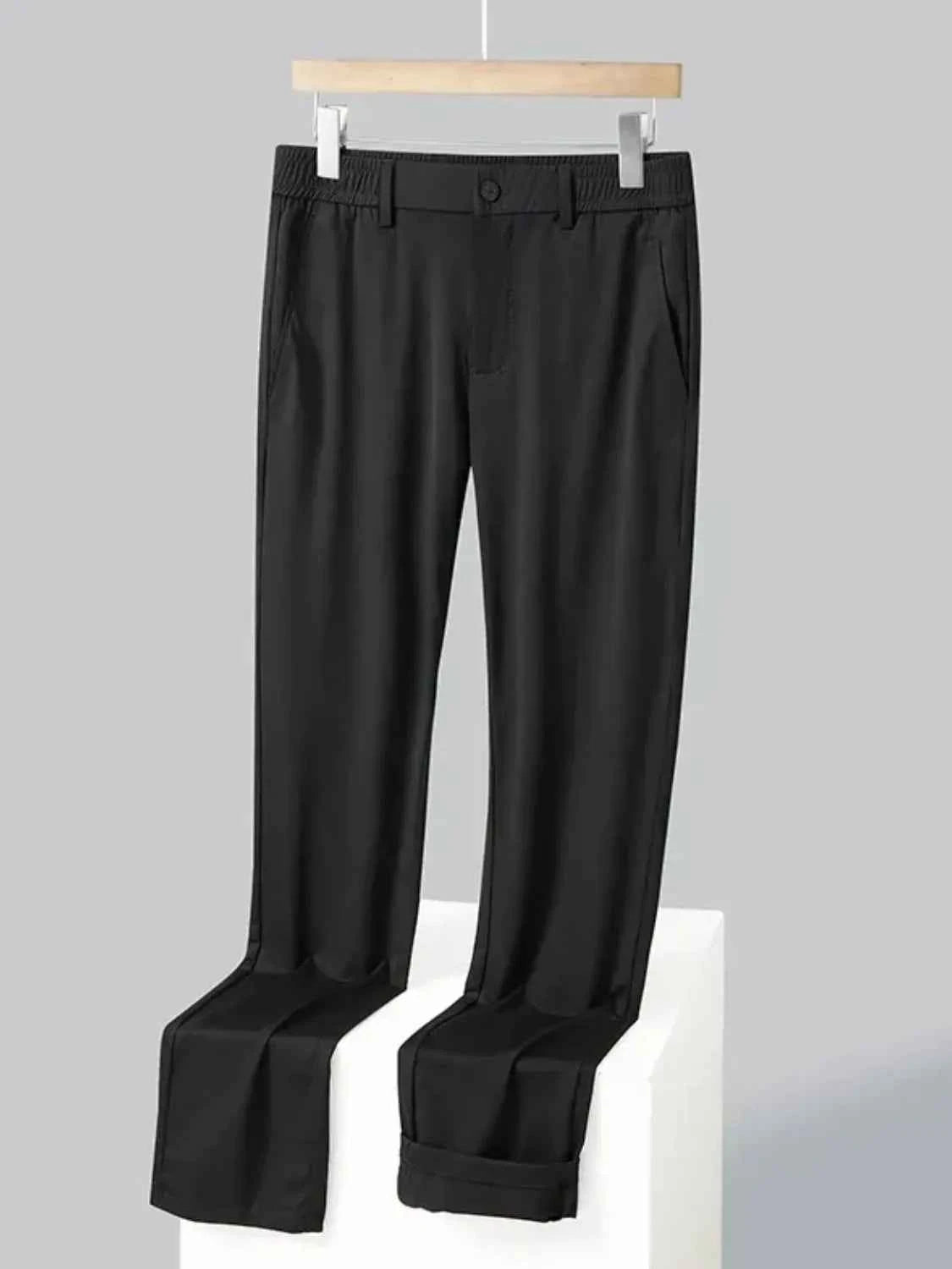 Men's Plus Size Slim Fit Pants with Pockets