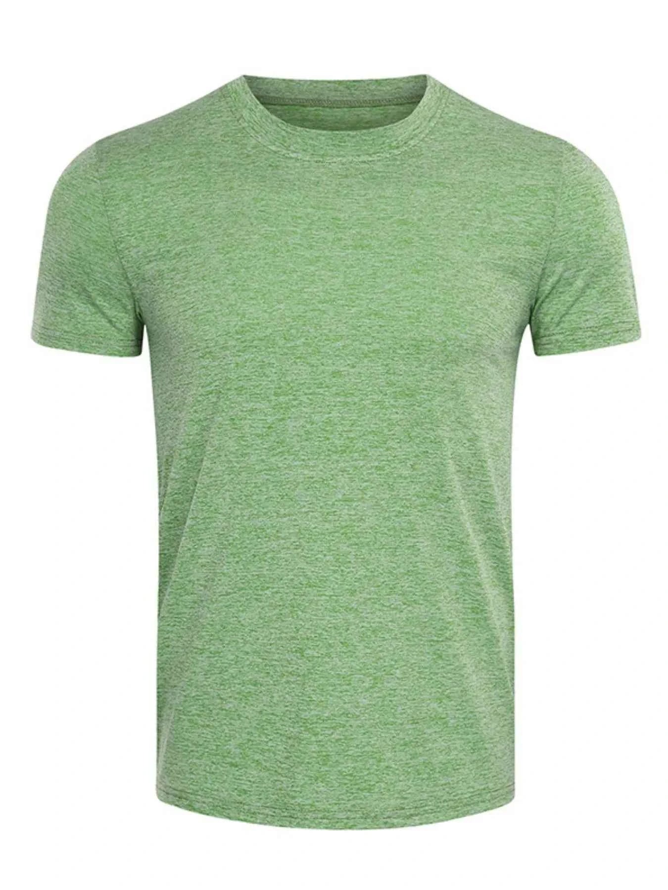 Men's Heathered Casual Round Neck T-Shirt