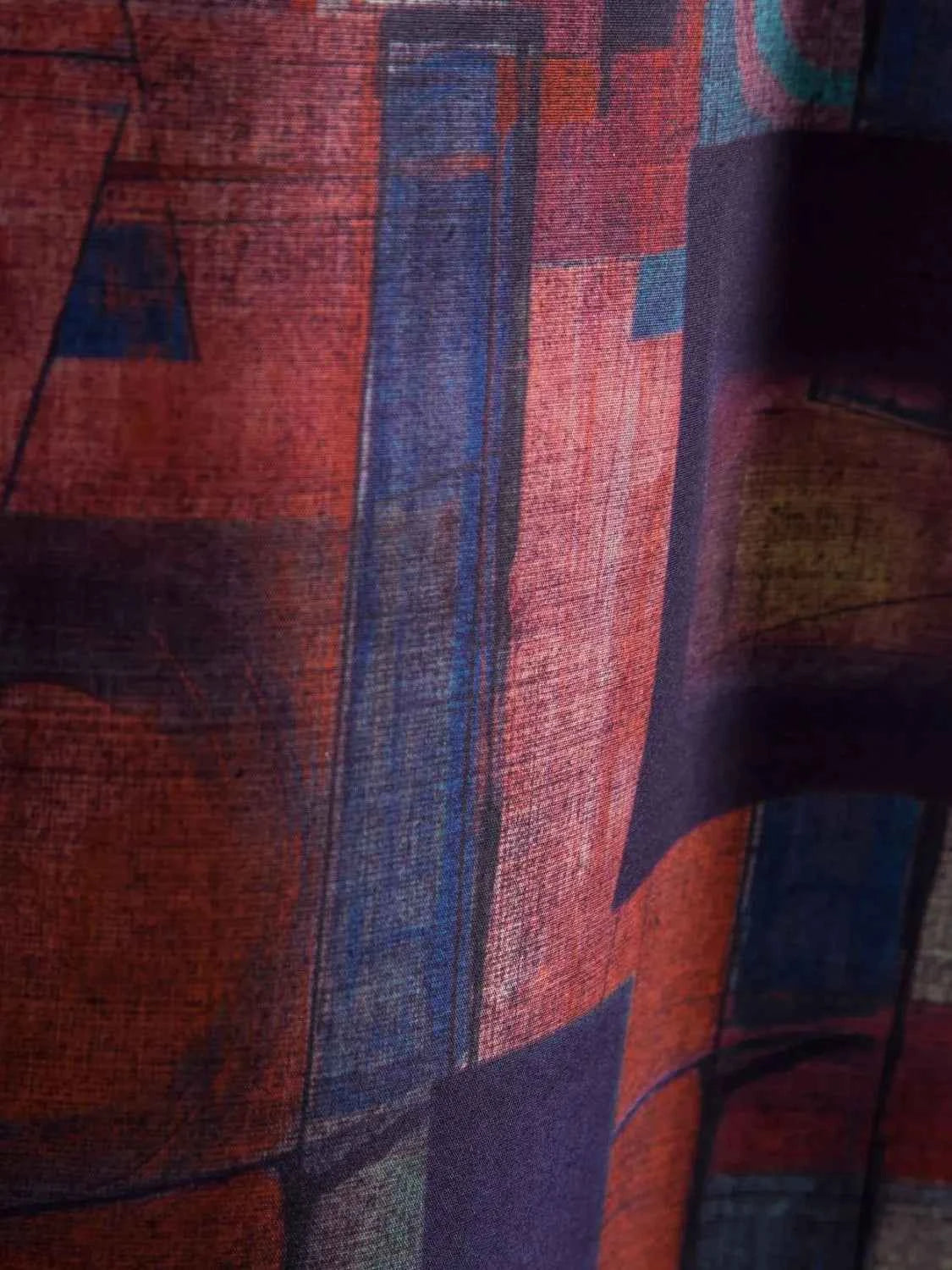 Men's Geometric Short Sleeve Button Down Shirt