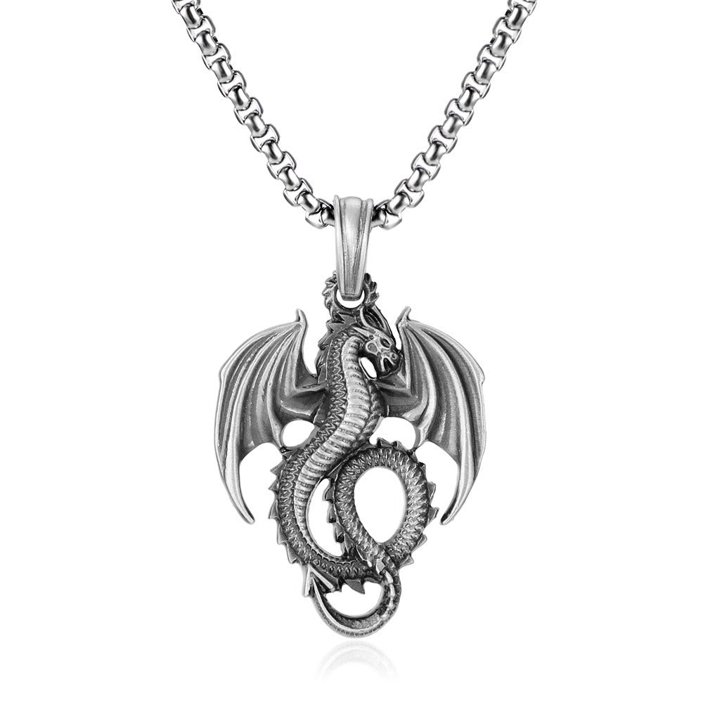 Dragon In Flight Necklace - Damned Threads