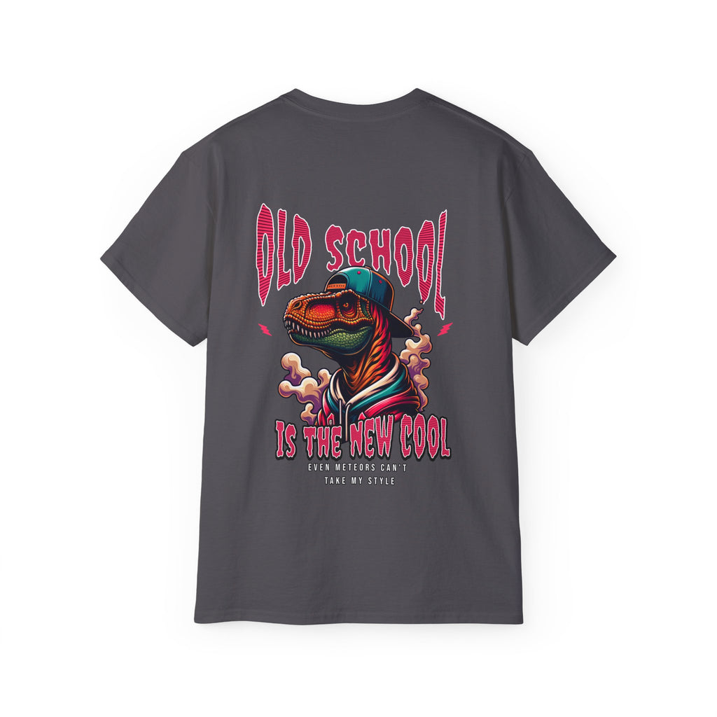 Old School Is The New Cool - Unisex Cotton Tee (Back) - Damned Threads