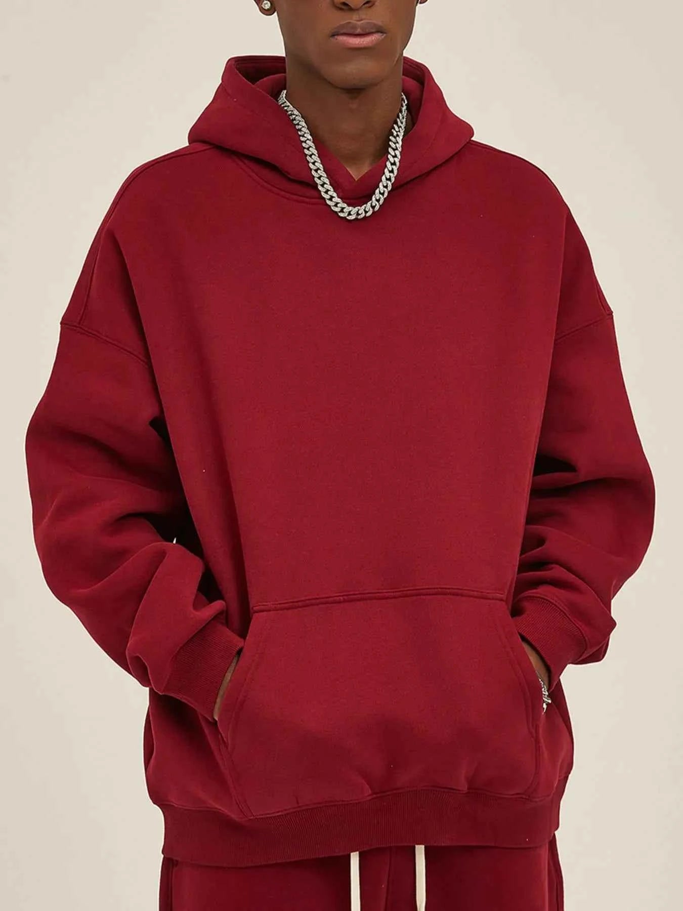 Men's Oversized Pocketed Long Sleeve Hoodie