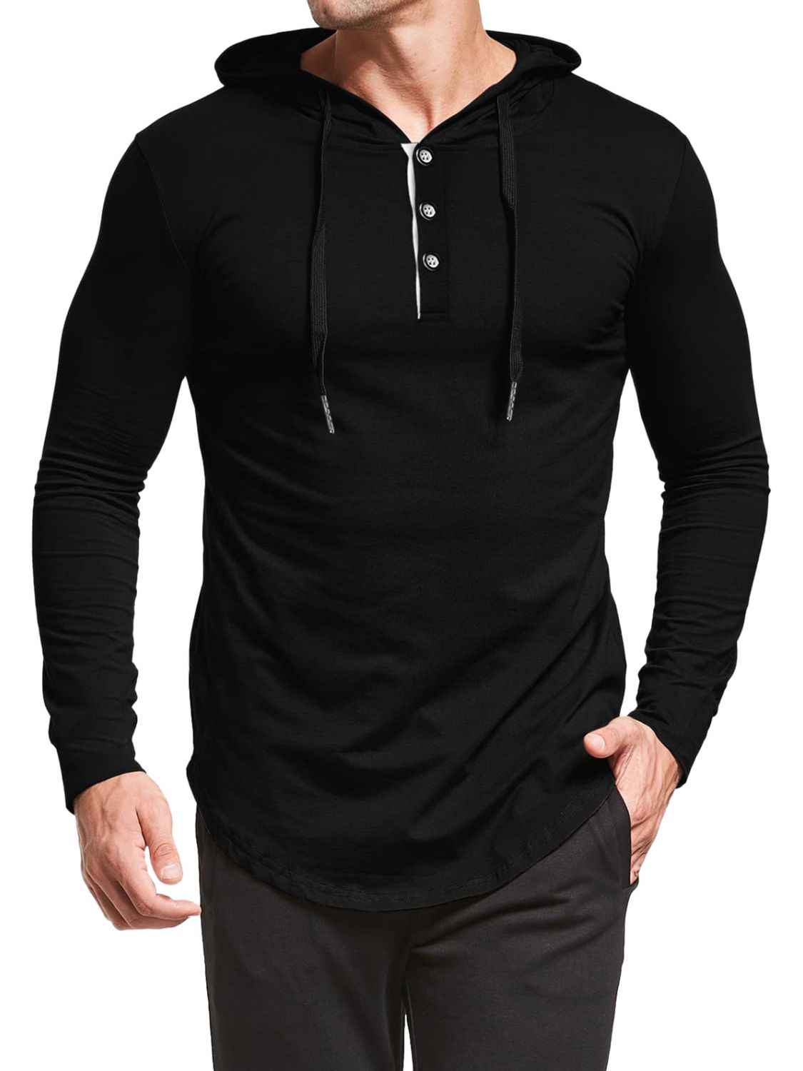 Men's Drawstring Polo Hoodie - Damned Threads