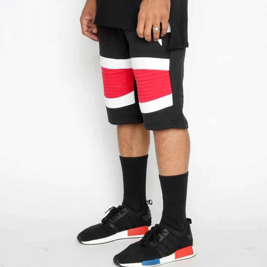 WEIV Men's Drawstring Color Block Striped Shorts