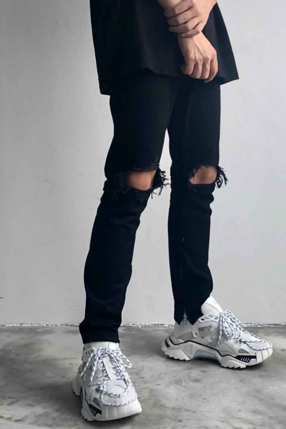 Men's Distressed Skinny Jeans - Damned Threads