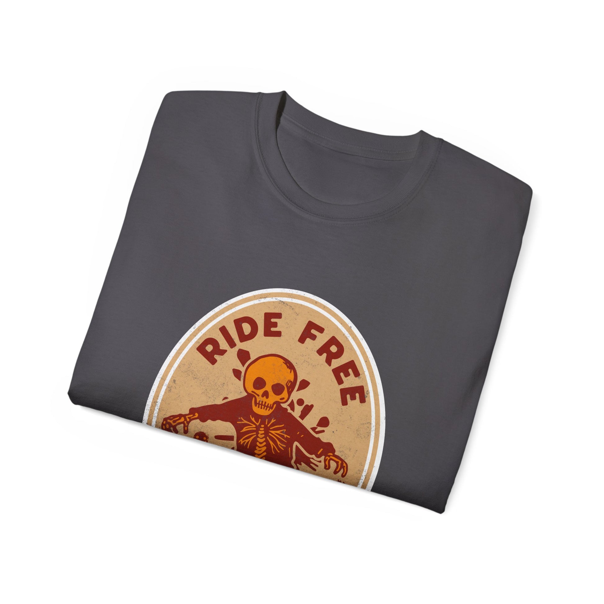 Ride Free - Unisex Cotton Tee (Front) - Damned Threads