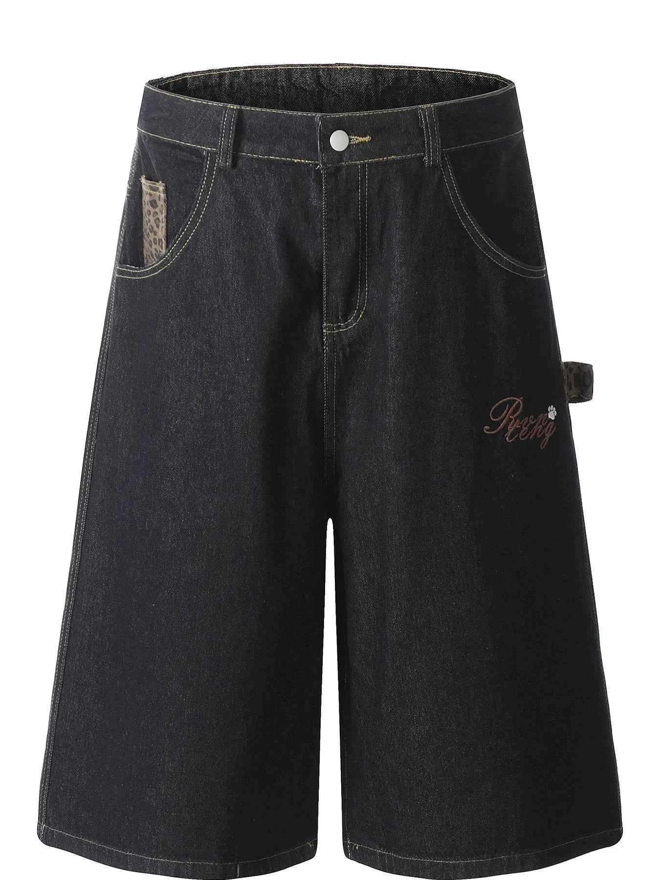 Men's Wide Leg Denim Shorts