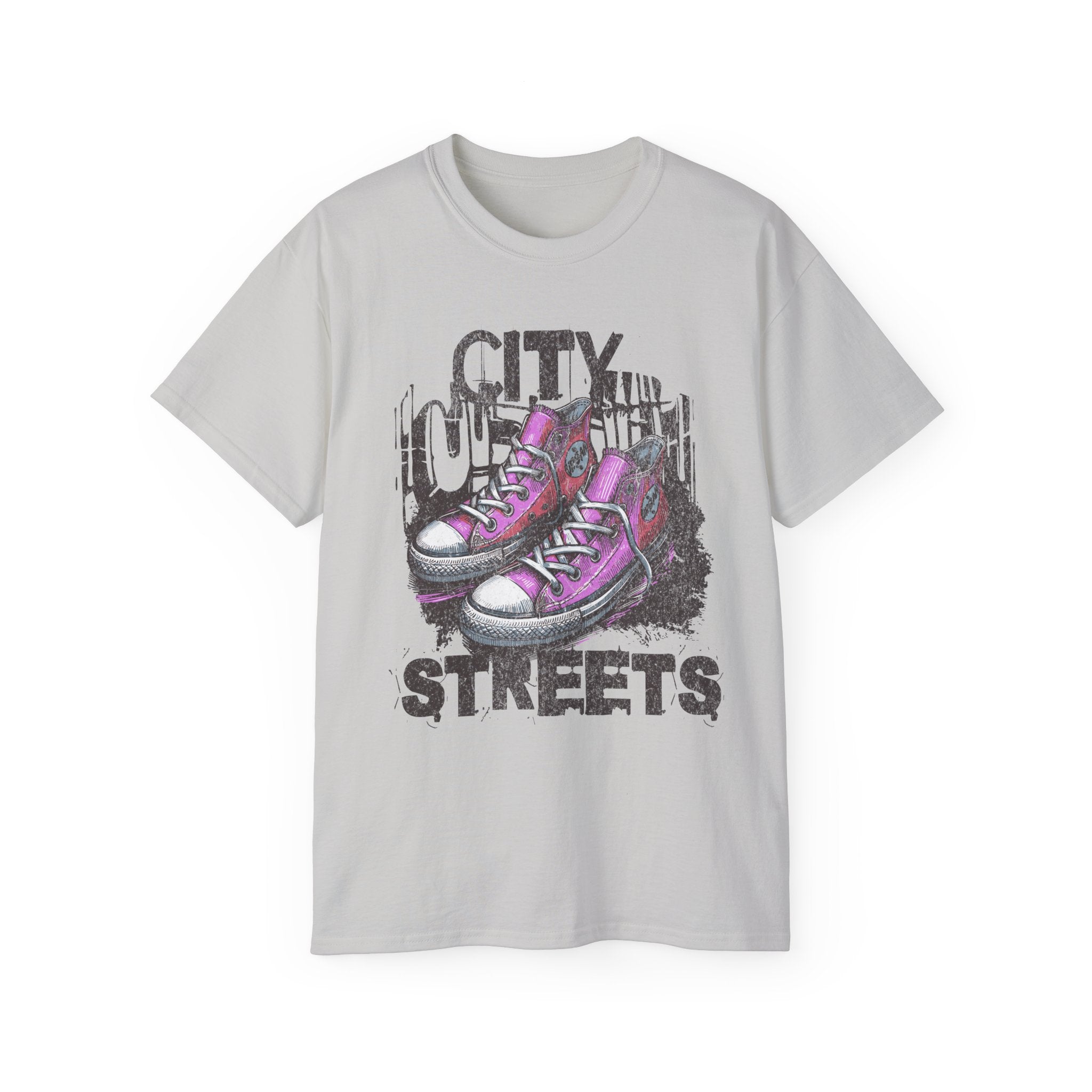 City Streets - Unisex Cotton Tee (Front) - Damned Threads