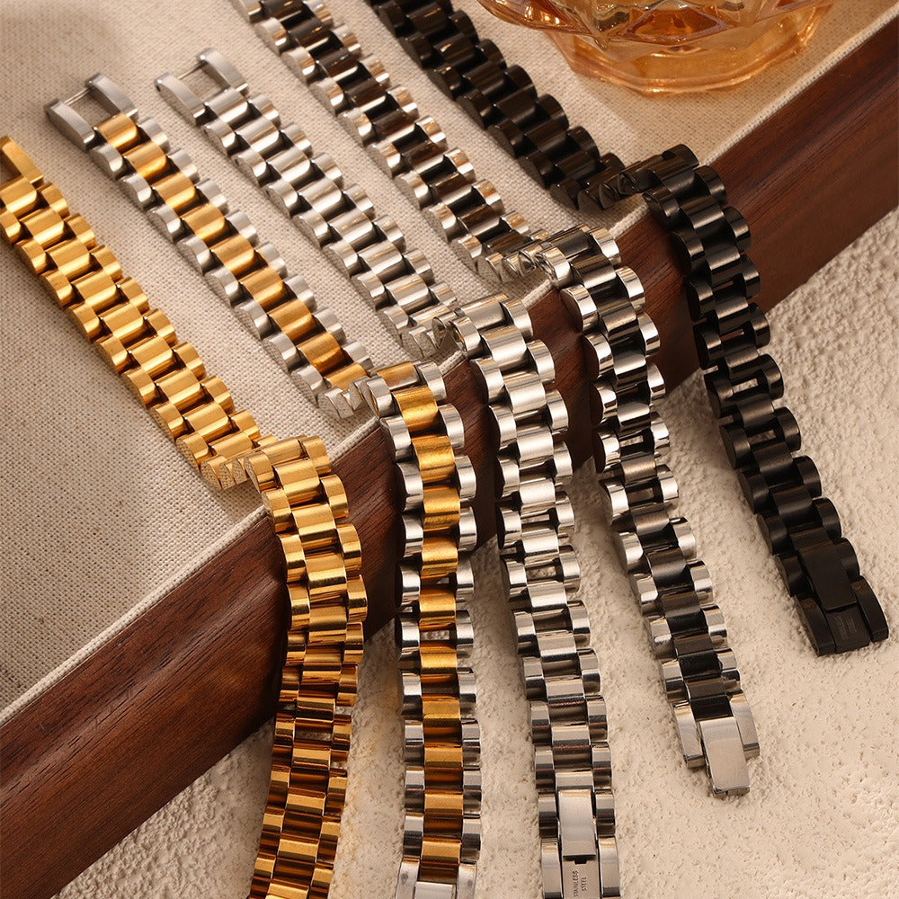 18K Gold-Plated Luxury Thick Chain Bracelet - Damned Threads