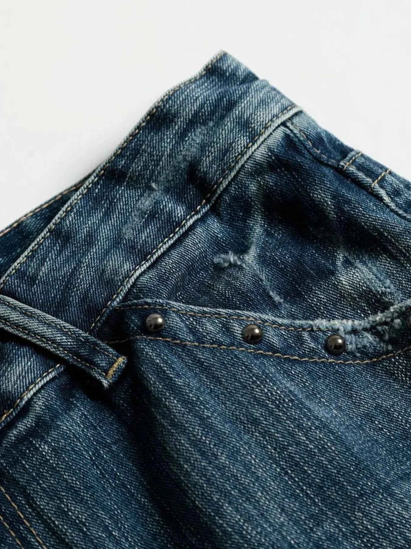 Men's Washed Wide Leg Jeans