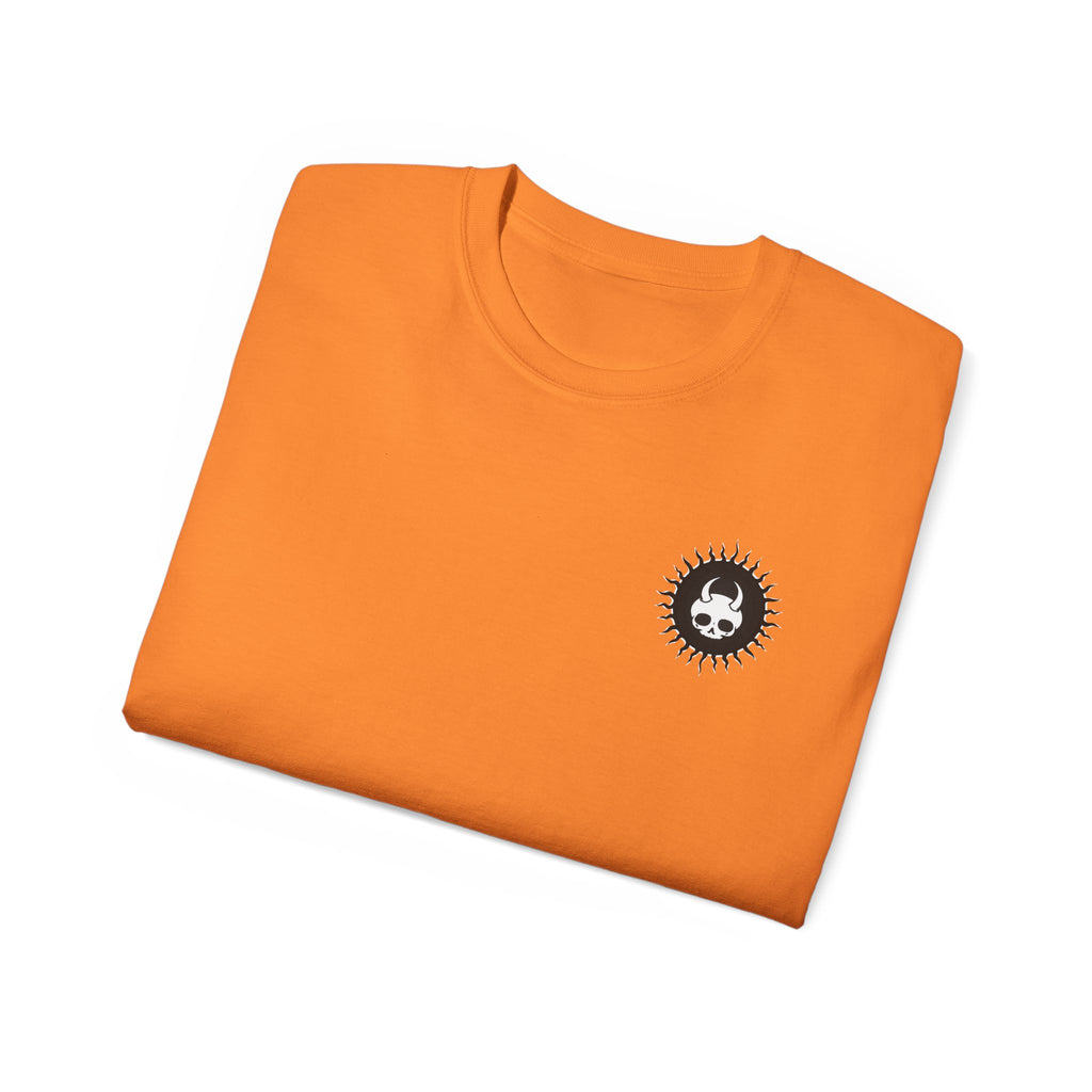 Spook-Rock - Unisex Cotton Tee (Back) - Damned Threads