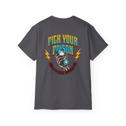 Pick Your Poison - Unisex Ultra Cotton Tee (Back) - Damned Threads