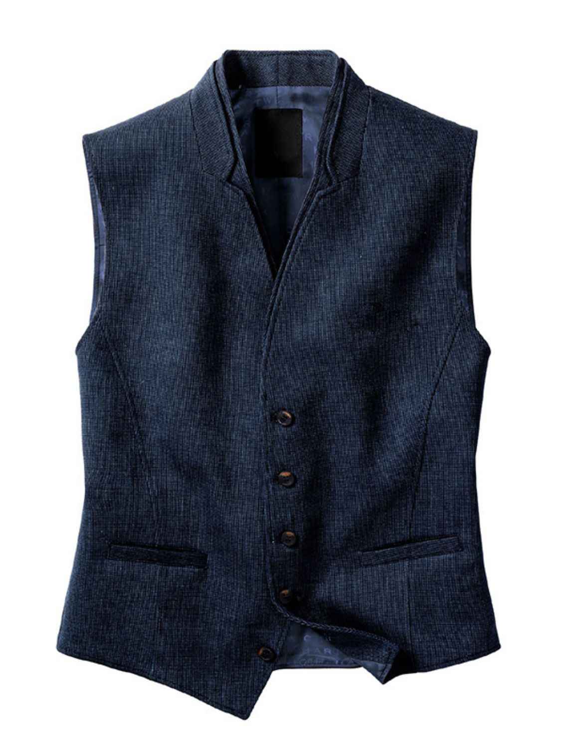 Men's Full Size Button Down Vest Plus Size - Damned Threads