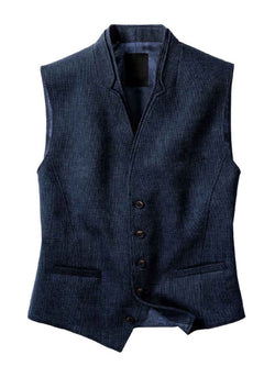 Men's Full Size Button Down Vest Plus Size - Damned Threads
