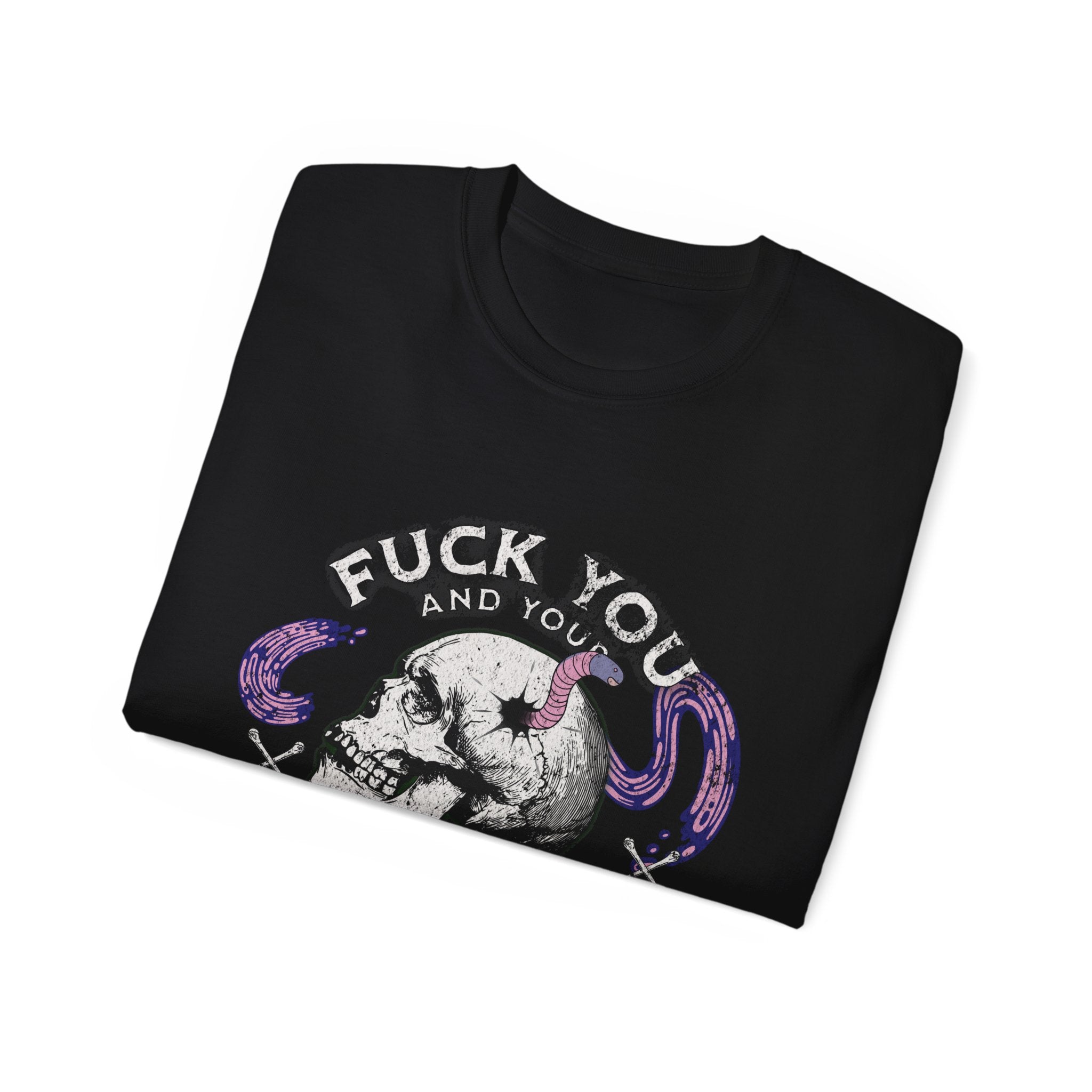 FUCK YOU AND YOUR BRAIN WORM - Unisex Cotton Tee