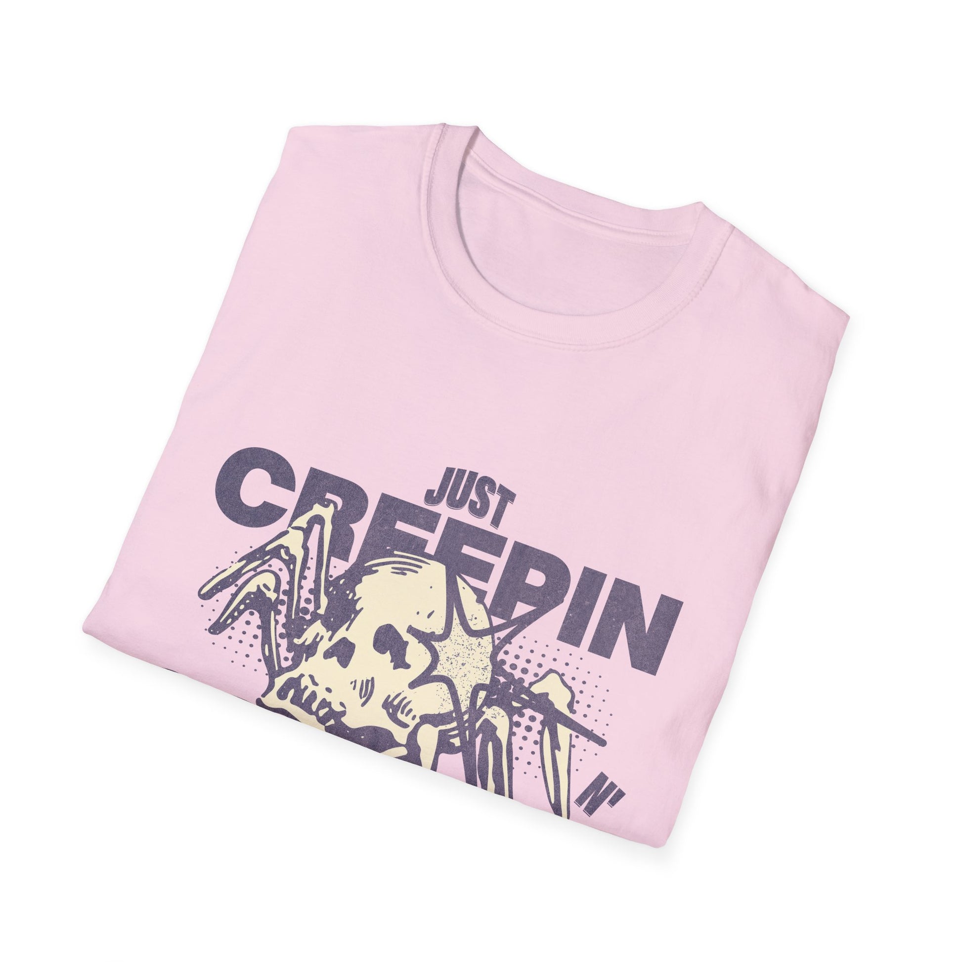 Just Creepin N Crawlin - Unisex Softstyle T-Shirt (Front) - Damned Threads