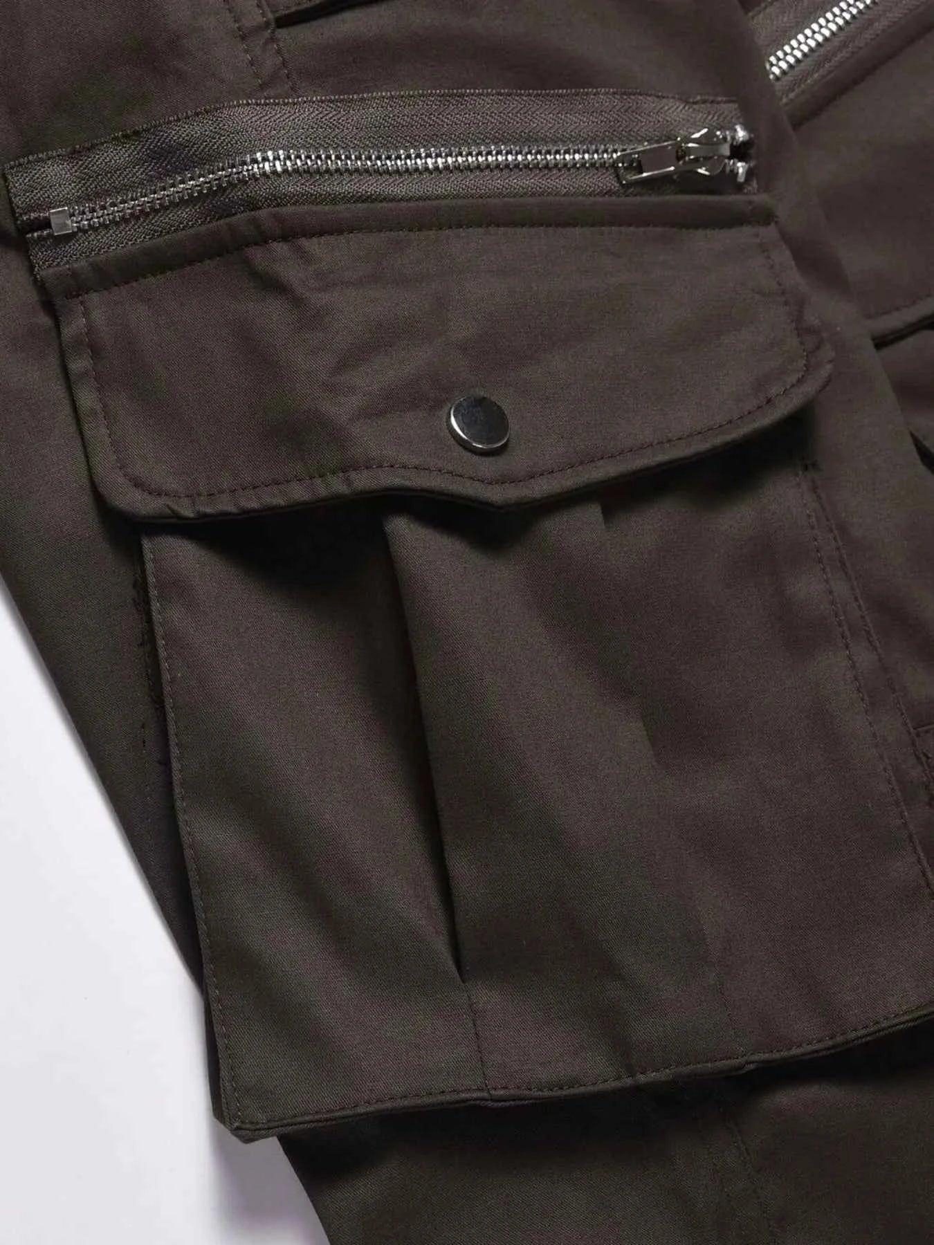 Men's Multi-Pocket Flared Cargo Pants