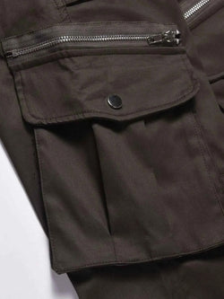 Men's Multi-Pocket Flared Cargo Pants