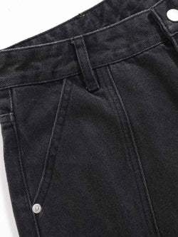 Men's Cargo Wide Leg Jeans with Multiple Pockets