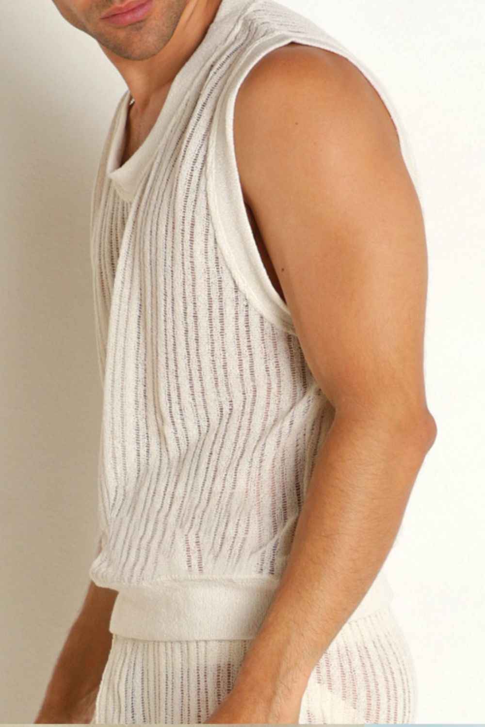 Men's Full Size Round Neck Tank and Shorts Set Plus Size - Damned Threads