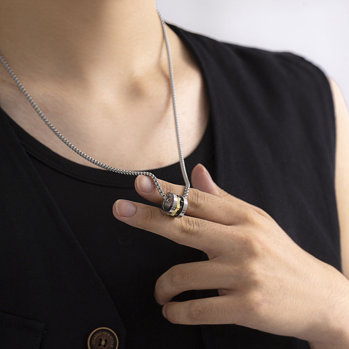 Stacked Wheels Pendant Necklace - Damned Threads