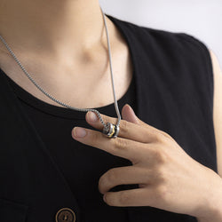 Stacked Wheels Pendant Necklace - Damned Threads