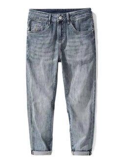 Men's Washed Straight Fit Jeans